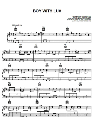 BTS Boy With Luv score for Piano