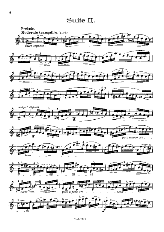 Bach  score for Violin