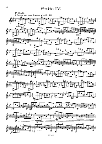 Bach  score for Violin