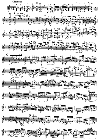 Bach  score for Violin