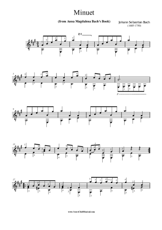 Bach  score for Acoustic Guitar