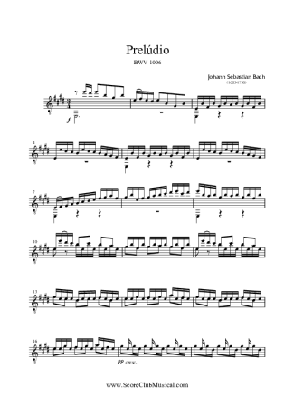 Bach  score for Acoustic Guitar