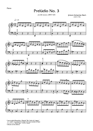 Bach  score for Piano