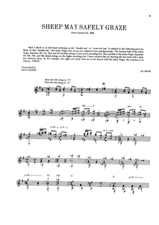 Bach  score for Acoustic Guitar