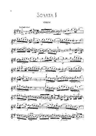 Bach  score for Violin