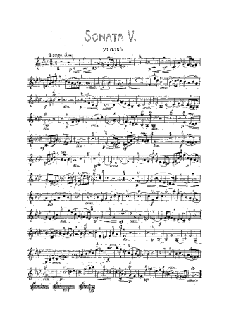 Bach  score for Violin