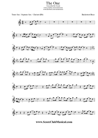 Backstreet Boys  score for Clarinet (Bb)