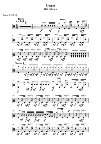 Score for Drums