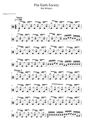 Score for Drums