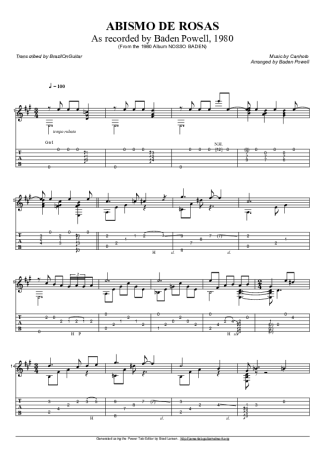 Baden Powell  score for Acoustic Guitar