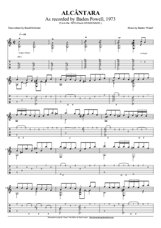 Baden Powell Alcântara score for Acoustic Guitar