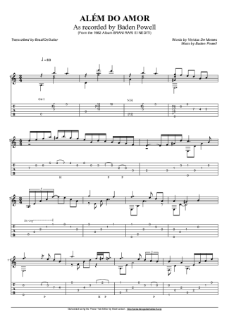 Baden Powell  score for Acoustic Guitar