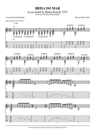 Baden Powell  score for Acoustic Guitar