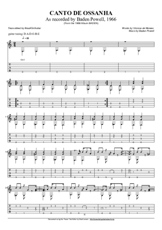 Baden Powell  score for Acoustic Guitar