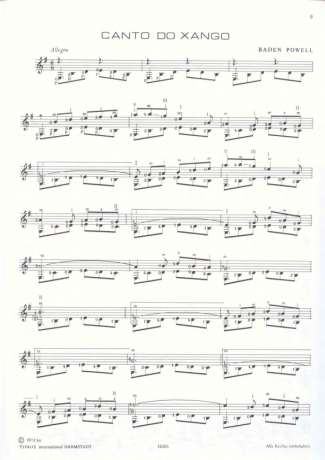 Baden Powell Canto Do Xangô score for Acoustic Guitar