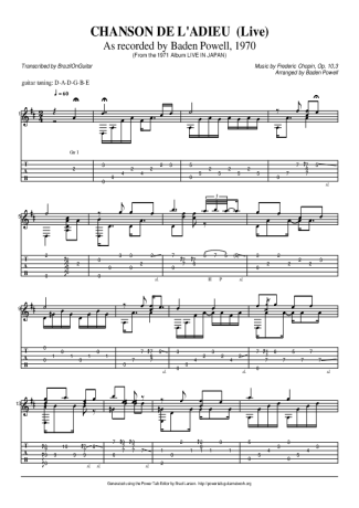 Baden Powell  score for Acoustic Guitar