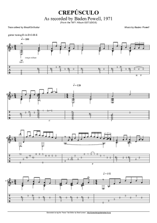 Baden Powell  score for Acoustic Guitar