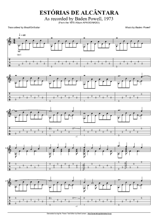 Baden Powell Estórias De Alcântara score for Acoustic Guitar