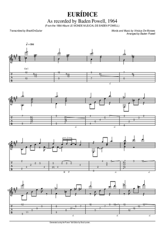 Baden Powell  score for Acoustic Guitar