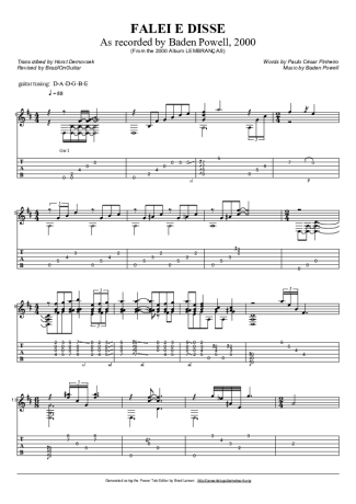 Baden Powell  score for Acoustic Guitar