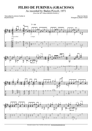 Baden Powell  score for Acoustic Guitar