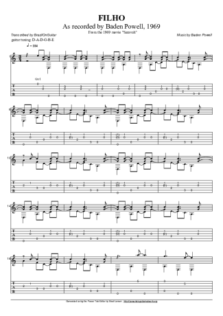 Baden Powell  score for Acoustic Guitar