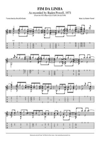 Baden Powell  score for Acoustic Guitar