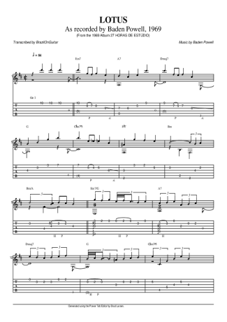 Baden Powell Lotuz score for Acoustic Guitar
