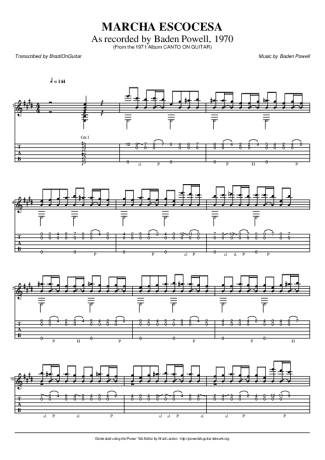 Baden Powell Marcha Escocesa score for Acoustic Guitar