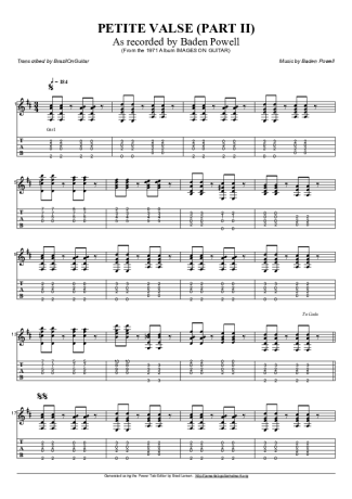 Baden Powell  score for Acoustic Guitar