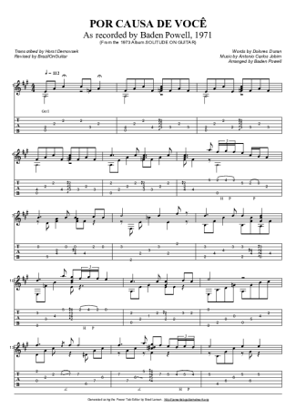 Baden Powell  score for Acoustic Guitar