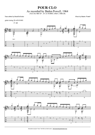 Baden Powell  score for Acoustic Guitar