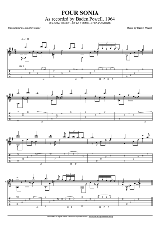 Baden Powell  score for Acoustic Guitar