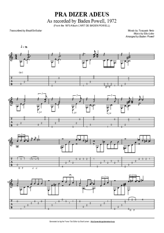 Baden Powell  score for Acoustic Guitar