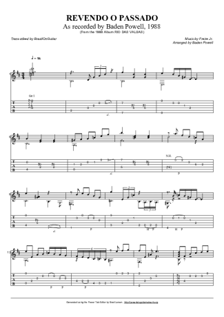 Baden Powell  score for Acoustic Guitar