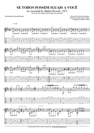 Baden Powell  score for Acoustic Guitar