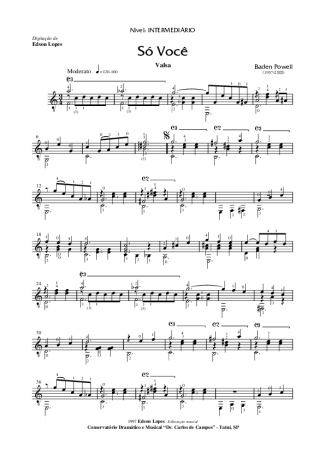 Baden Powell Só Você (Valsa) score for Acoustic Guitar