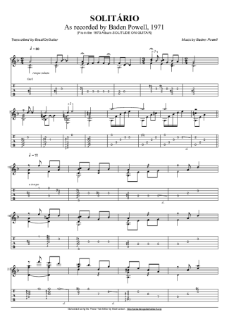 Baden Powell  score for Acoustic Guitar