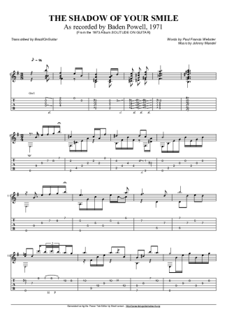 Baden Powell  score for Acoustic Guitar