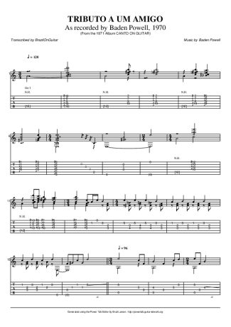 Baden Powell  score for Acoustic Guitar