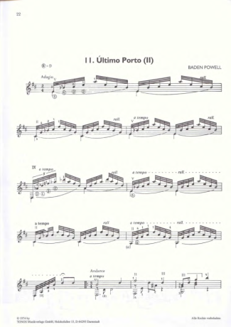 Baden Powell  score for Acoustic Guitar