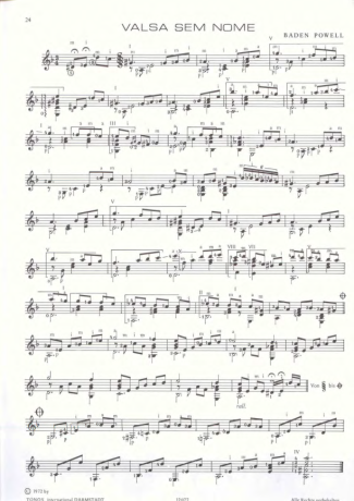 Baden Powell Valsa Sem Nome score for Acoustic Guitar