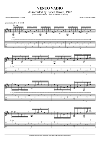 Baden Powell  score for Acoustic Guitar