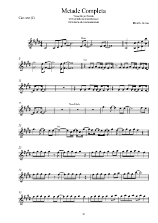 Banda Giom Metade Completa score for Clarinet (C)