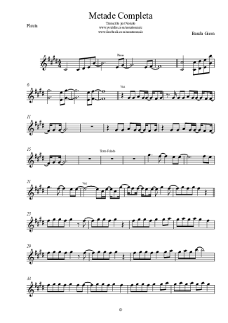 Banda Giom Metade Completa score for Flute