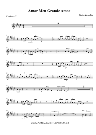 Barão Vermelho  score for Clarinet (C)