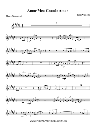 Barão Vermelho Amor, Meu Grande Amor score for Flute