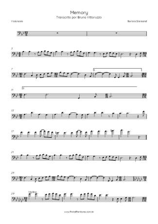 Barbra Streisand  score for Cello
