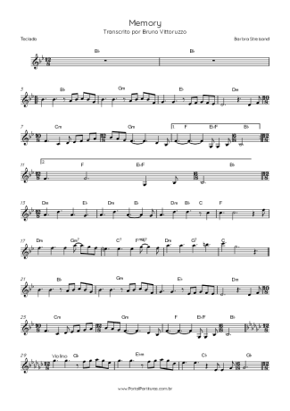 Barbra Streisand  score for Keyboard