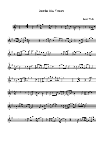 Barry White  score for Alto Saxophone